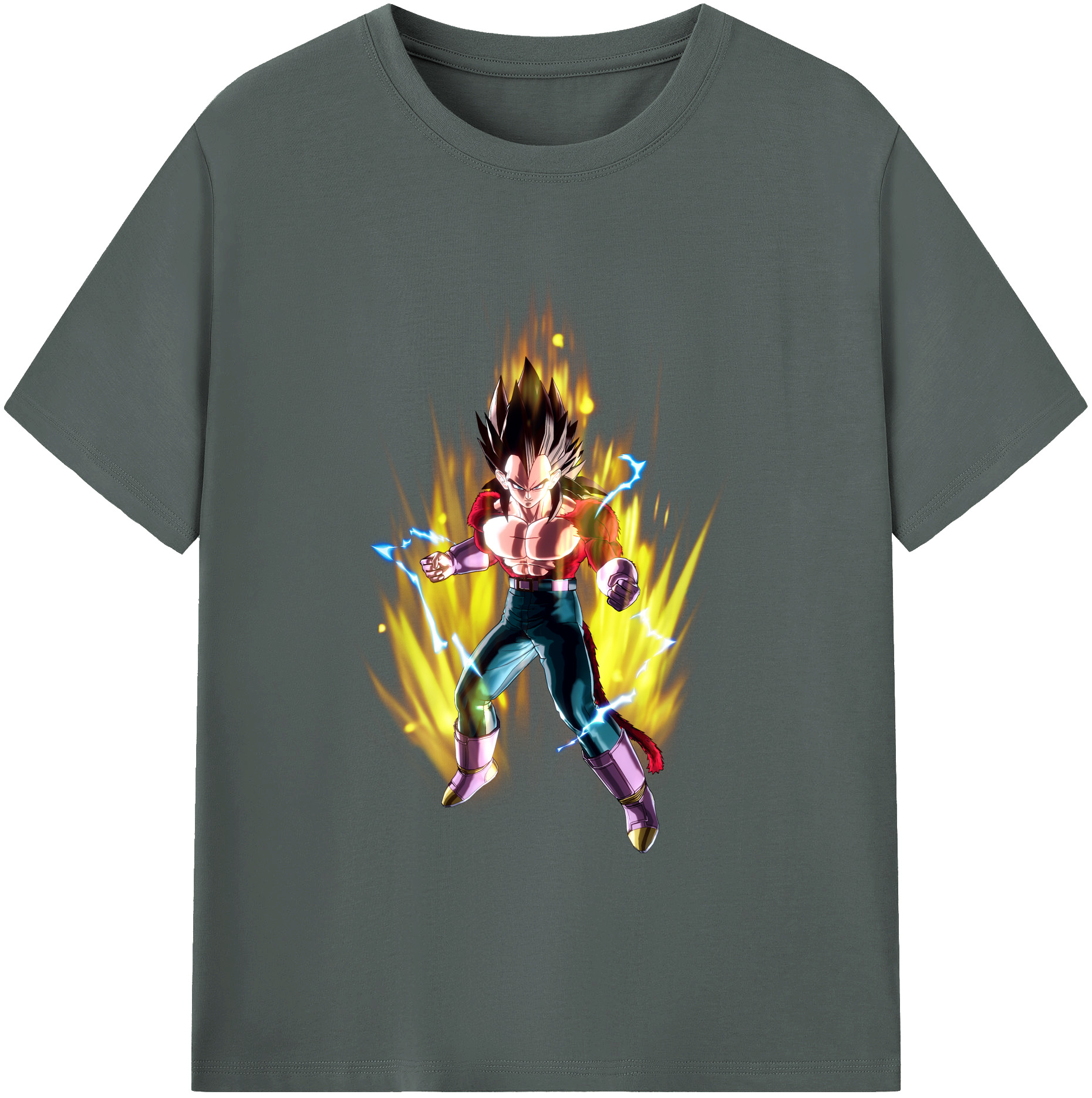 （画像用） ドラゴンボール ベジータ四世（Bejīta Yonsei）DRAGON BALL Vegeta IV 綿100％ メンズ半袖Tシャツ｜肌触りやわらか＆通気性